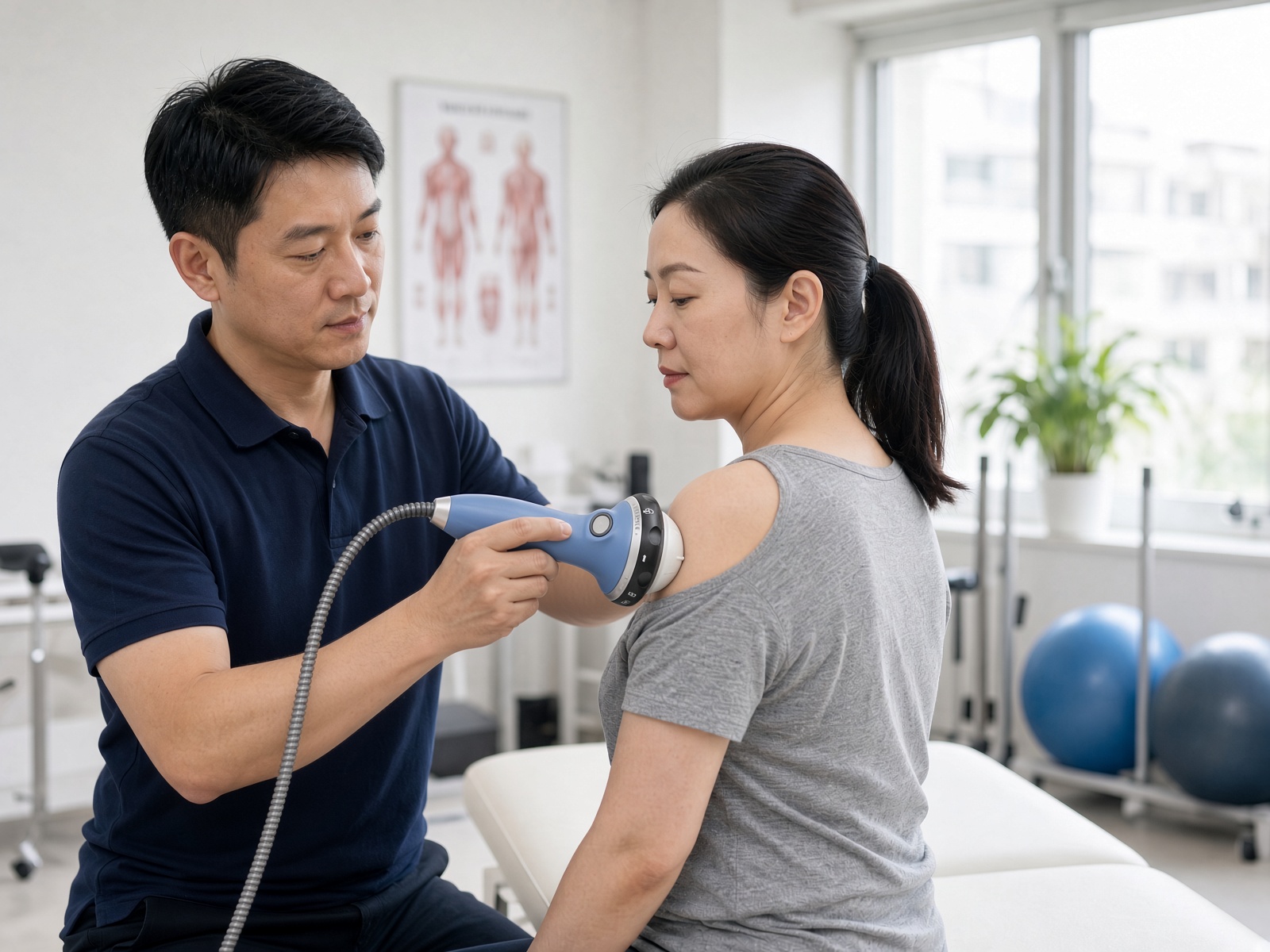 Focused shockwave for frozen shoulder to ease pain and support tendon recovery