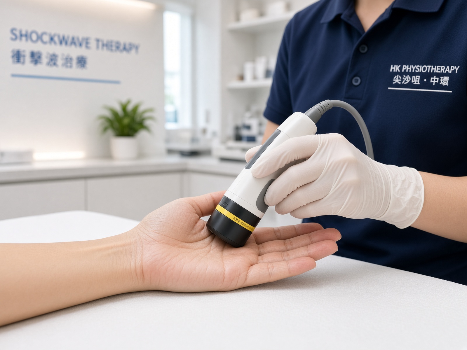衝擊波治療示意